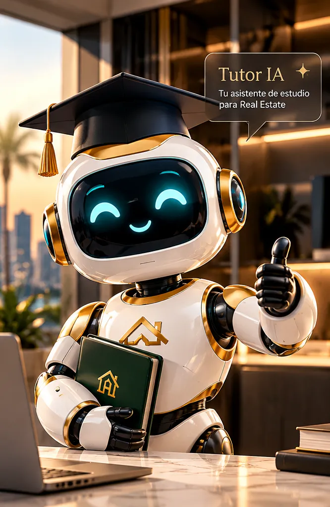 Robot tutor de D-Lay con birrete